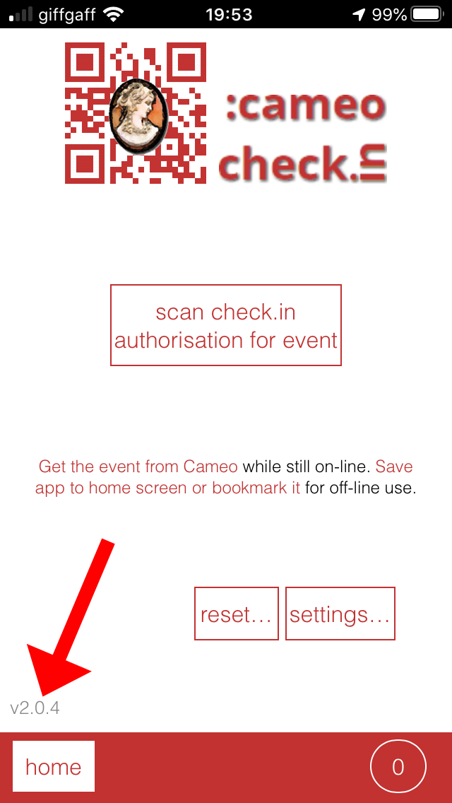 Updates to offline Cameo apps (check.in and signup) Cameo membership