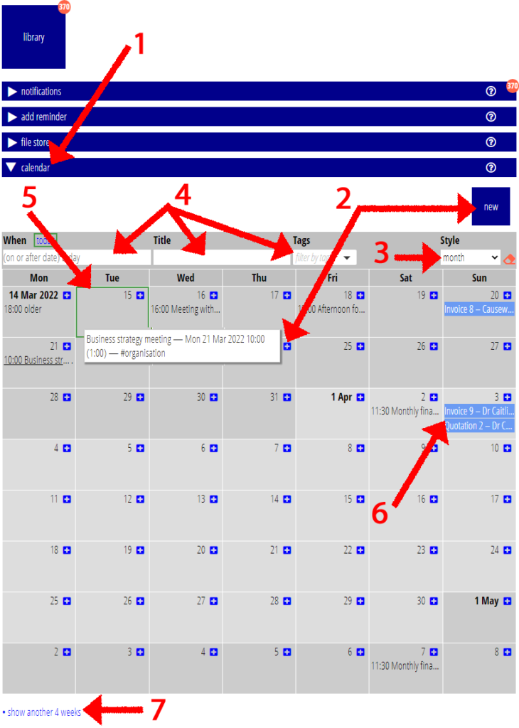 appointments-and-meetings-calendar-cameo-membership-organiser