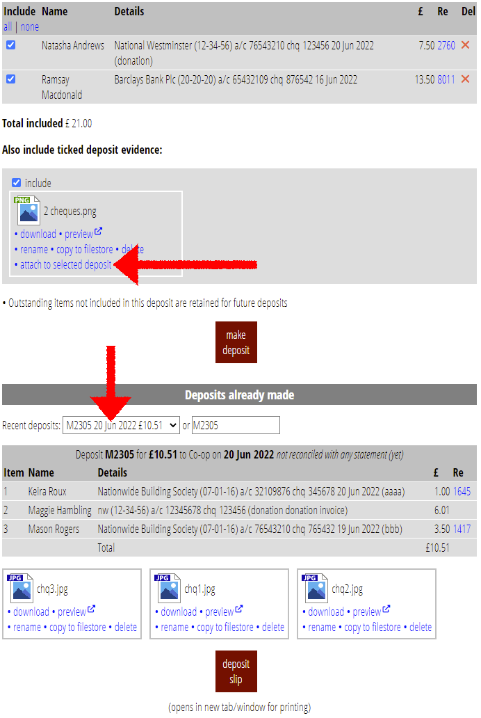 Fig 2: attach to deposit already made